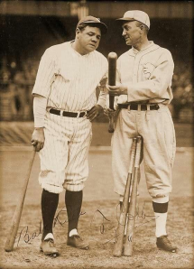 Ty Cobb give Ruth his expertise on finding the finest ash wood for his bats.